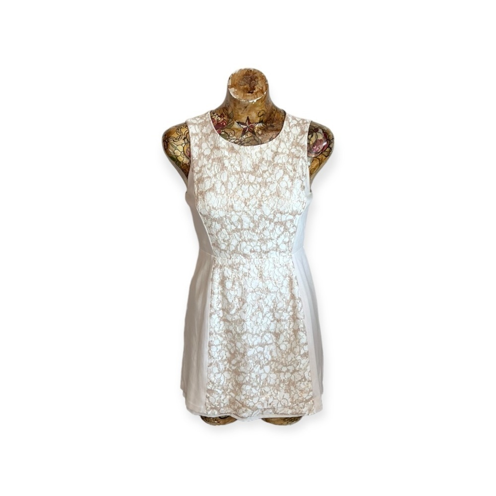 Ali Ra dress cream Sz 2 XS cream sequins mini